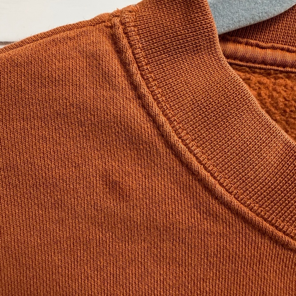 Nike Essential Cropped Crewneck Sweatshirt Burnt Orange Size Large - Picture 9 of 9